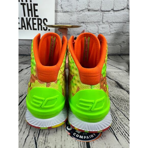 Under Armour Sour Patch Kids Curry 1 Mens 8.5 Green Candy Basketball Shoes NEW